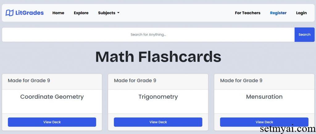 Math Flashcards