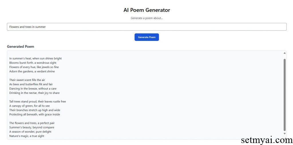 Poem Generator Result