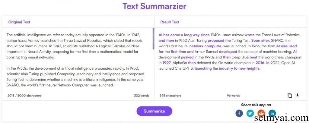 WordfixerBot Text Summarizer