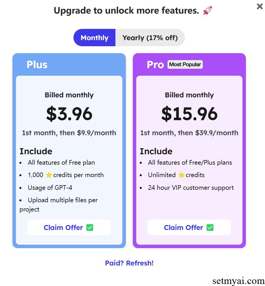 ChatSlide Pricing