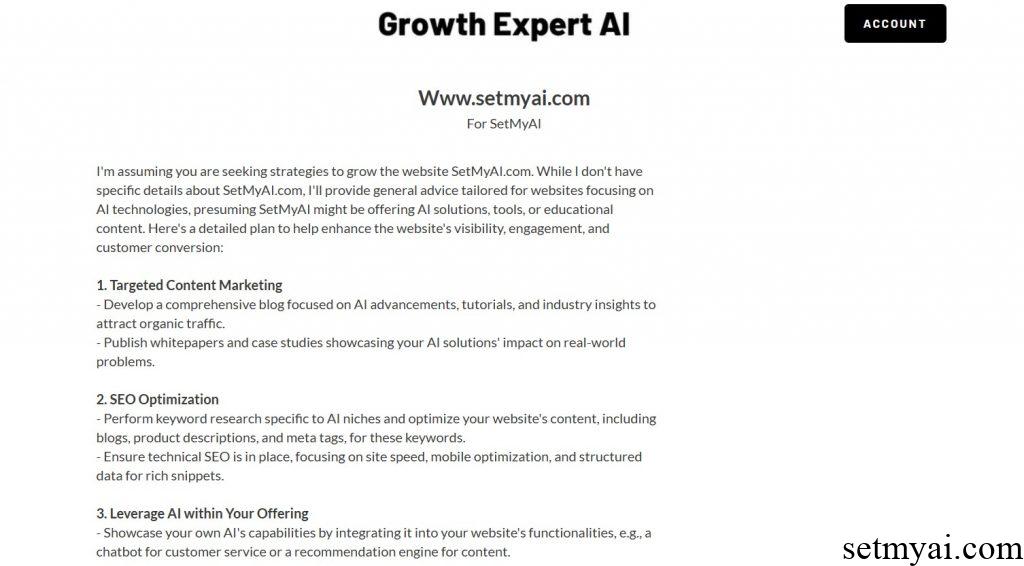 Growth Expert AI Result