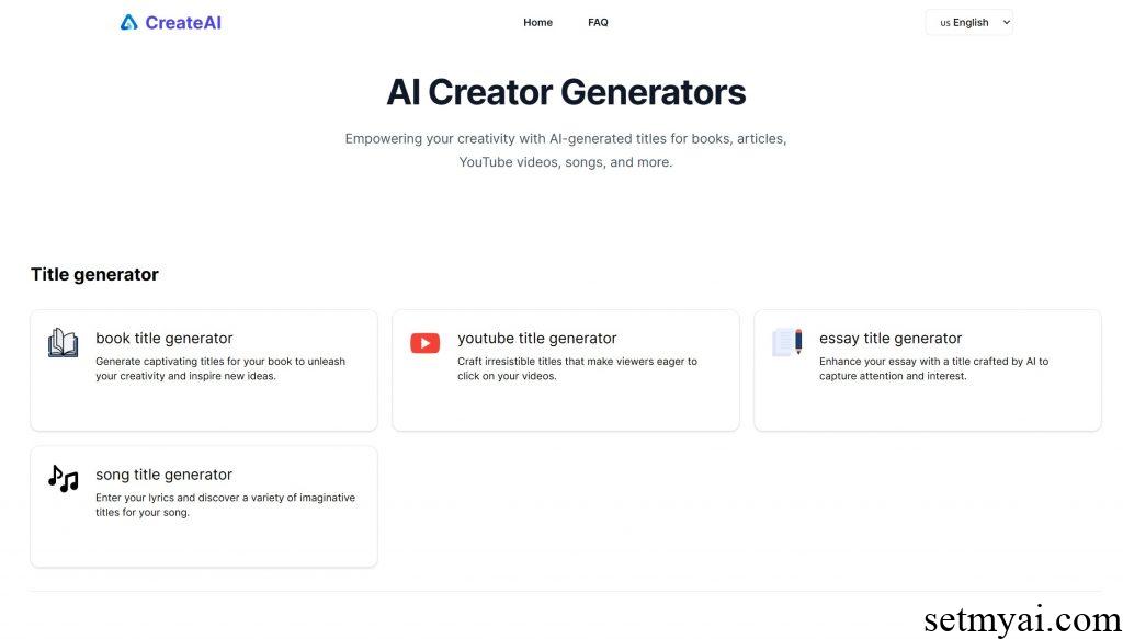 Create Ai A Multifunctional Title Generation Tool - Ai Tools Navigation