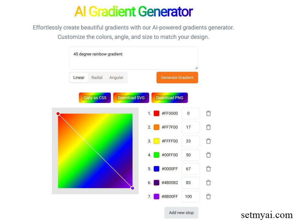 AI Gradient Generator Result
