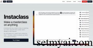 Instaclass Homepage