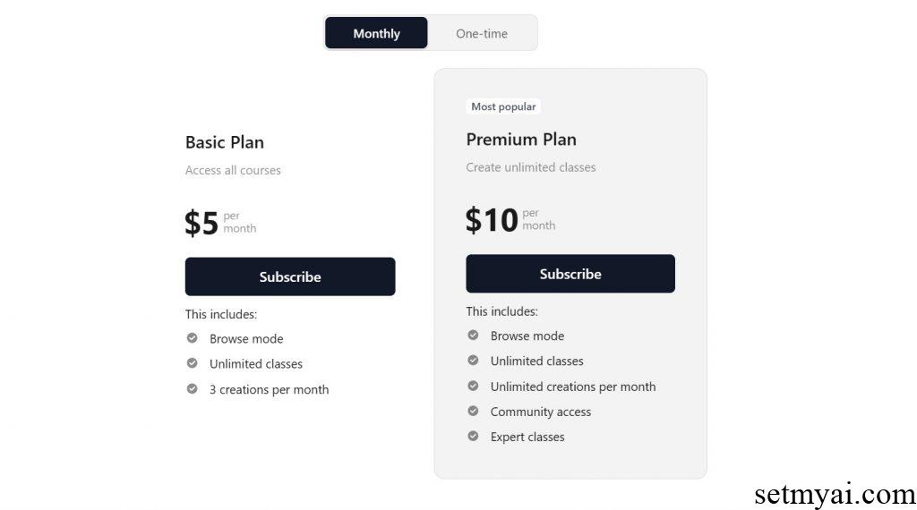 Instaclass Pricing