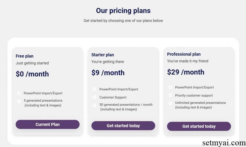 AI Slide Maker Pricing