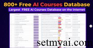 Free AI Courses Database Homepage