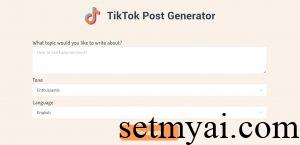 TikTok Post Generator Homepage