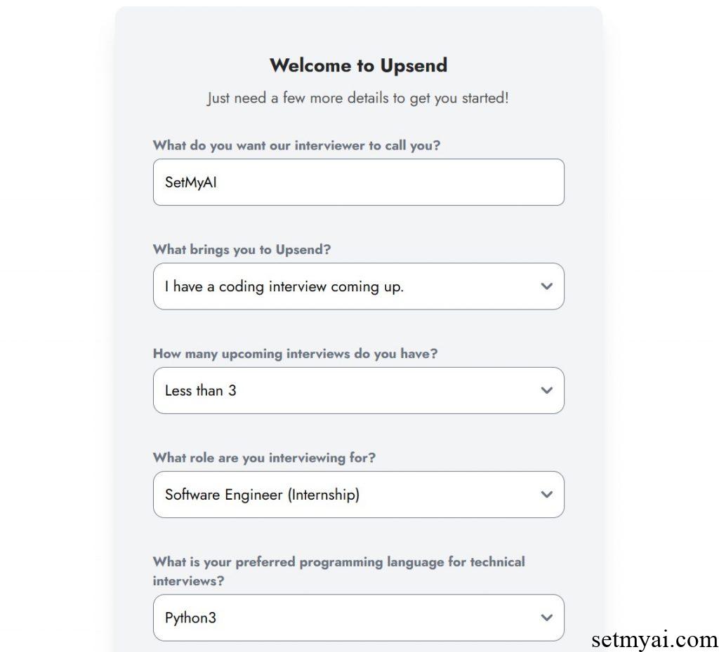 Upsend Settings