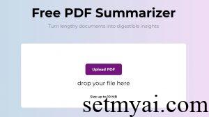 Free PDF Summarizer Homepage