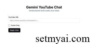 Gemini YouTube Chat Homepage