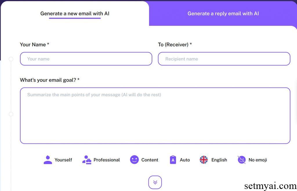 WriteMail AI Settings