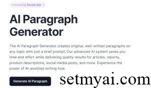 AI Paragraph Generator Homepage