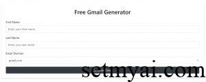 Free Gmail Generator Homepage