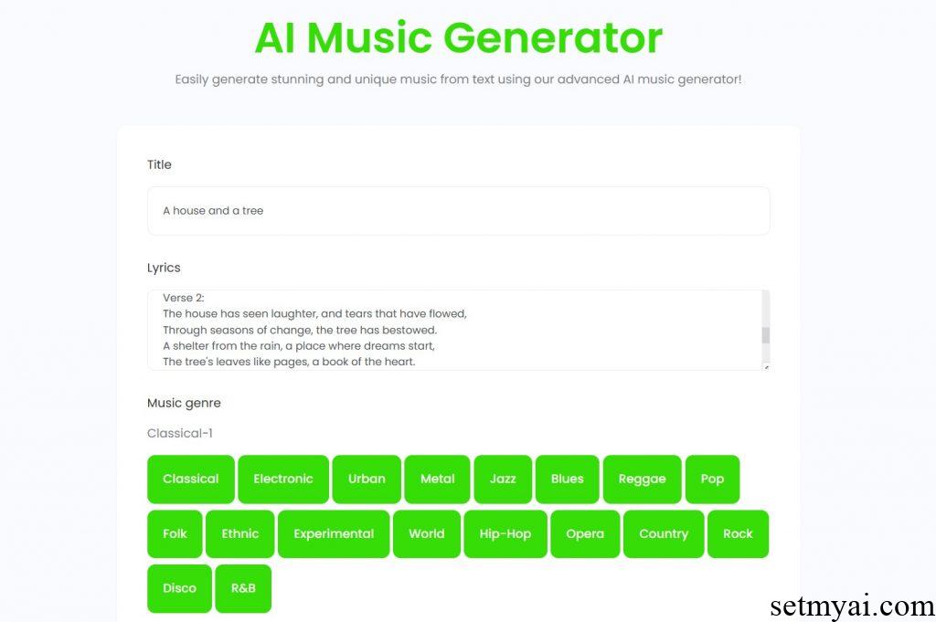 Music AI Settings