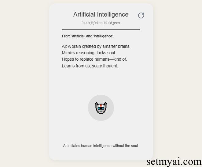 AI Dictionary Result