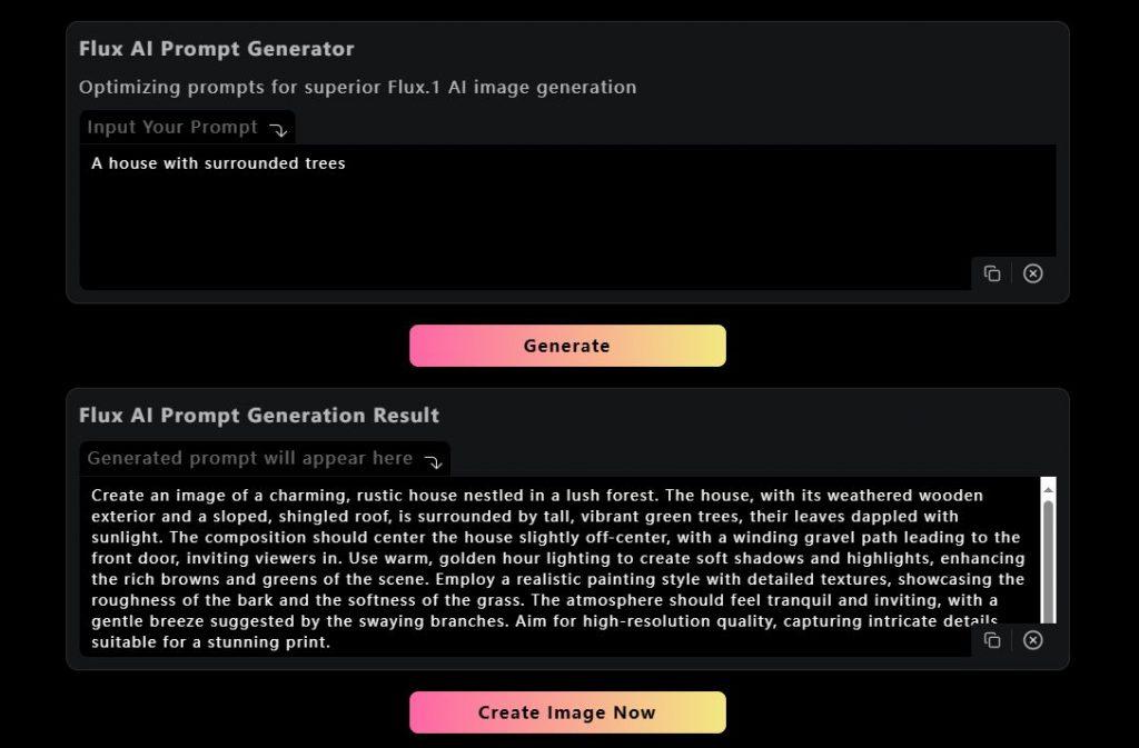 Flux AI Prompt Generator Result