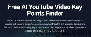 Free AI YouTube Video Key Points Finder Homepage