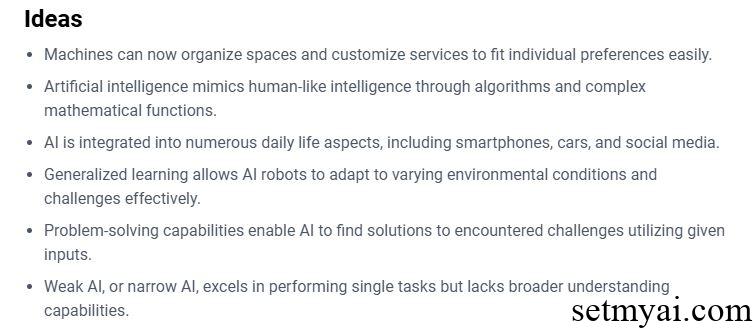 Free AI YouTube Video Key Points Finder Result