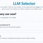 LLM Selector Homepage