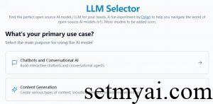 LLM Selector Homepage