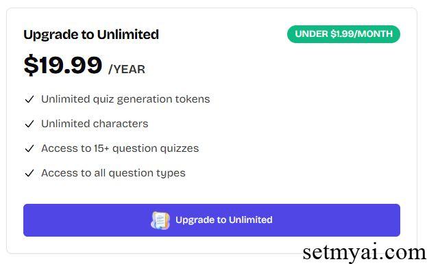 NotesToQuiz Pricing