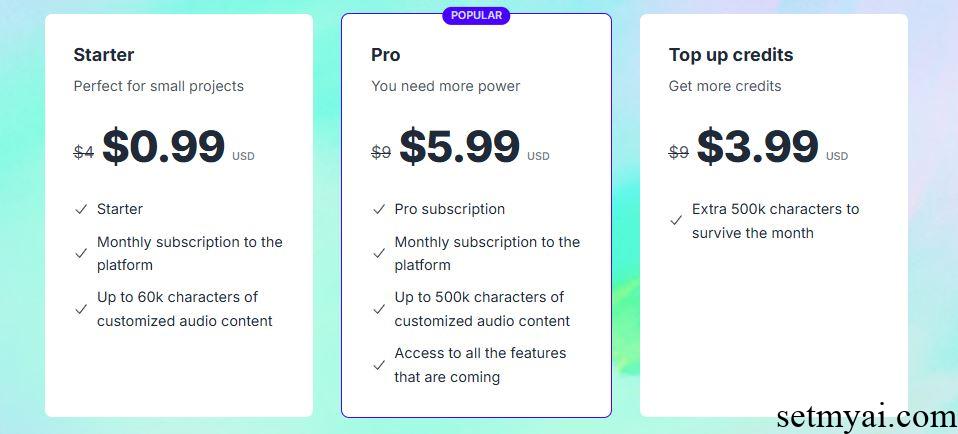 Podcustom Pricing