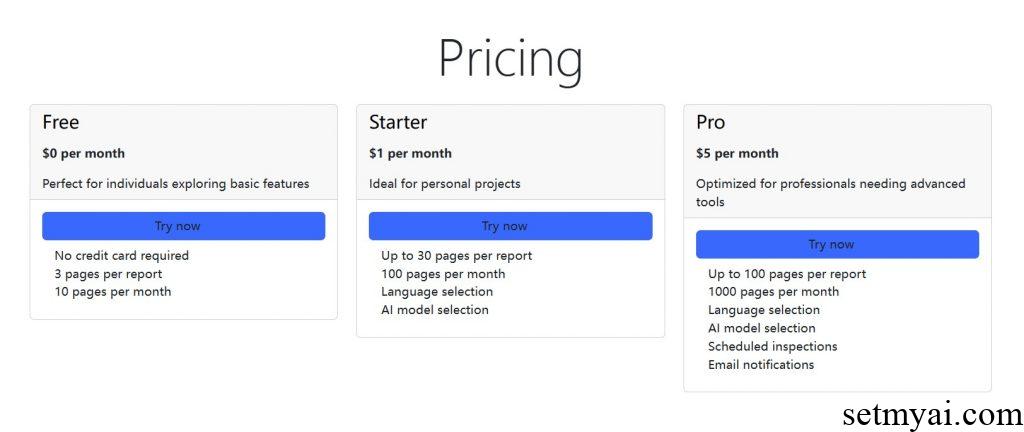 SiteChecker Pricing