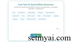 AI Sound Effect Generator Homepage