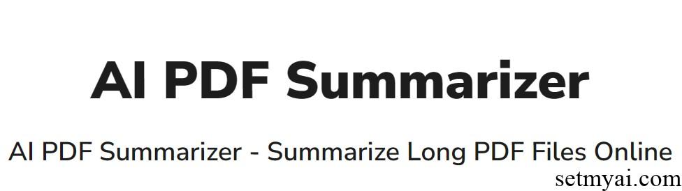 AI PDF Summarizer Homepage