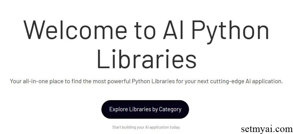 AI Python Libraries Homepage