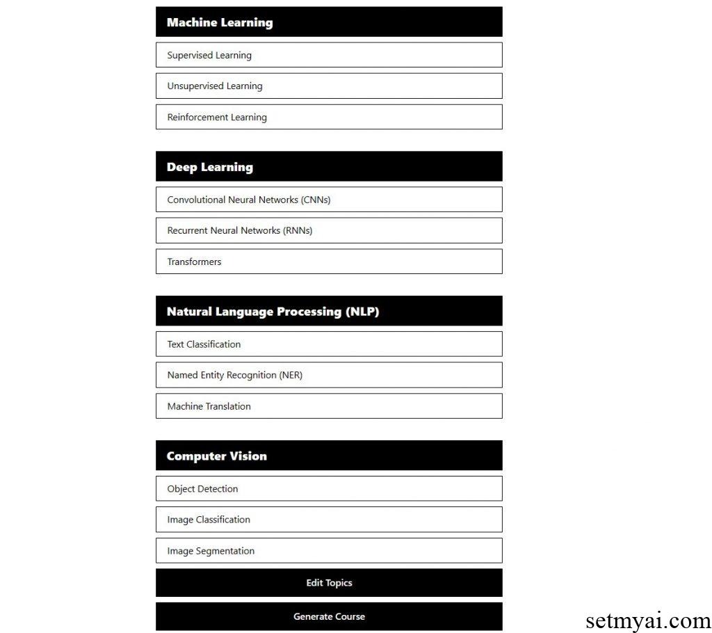 Course Generator Pro Topics