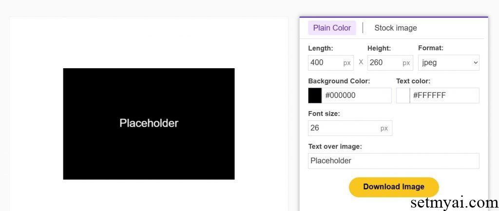 Placeholder Image Generator Result