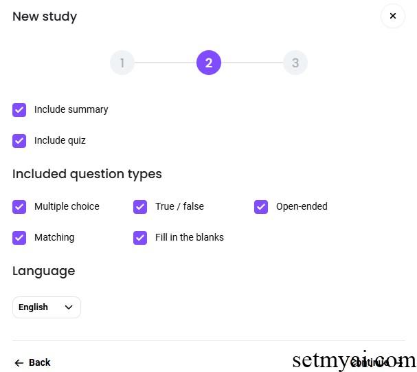 Speedstudy Settings