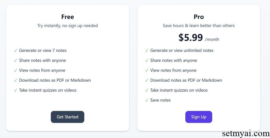 Swift Notes AI Pricing