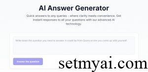 AI Answer Generator Homepage