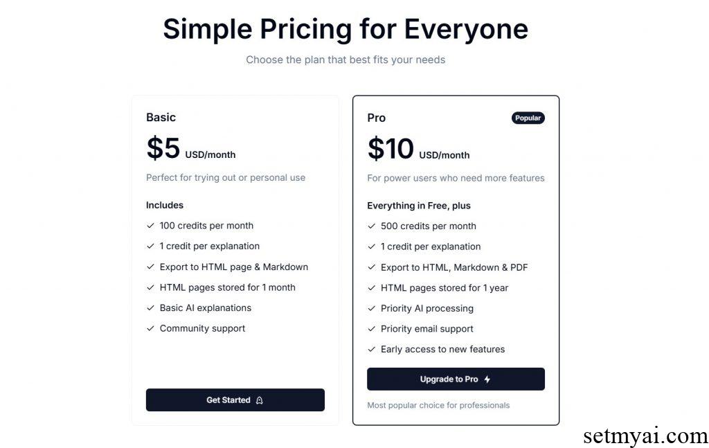 How to Explain Pricing