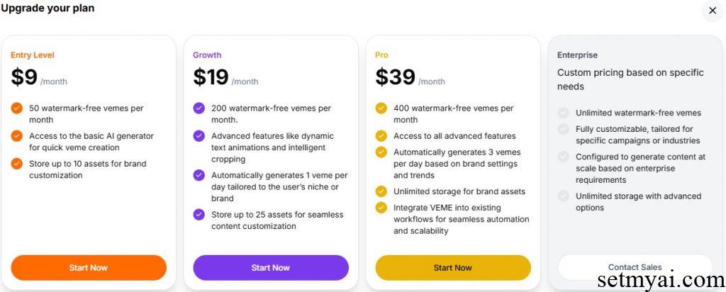 Veme Pricing