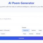 AI Poem Generator Homepage